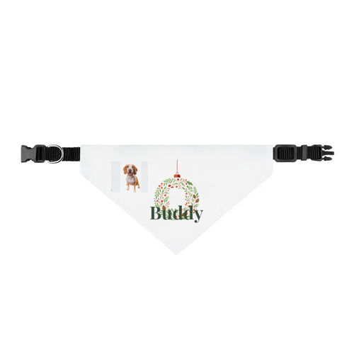 Personalized Pet Name Bandana – Custom Christmas Collar Accessory for Dogs or Cats