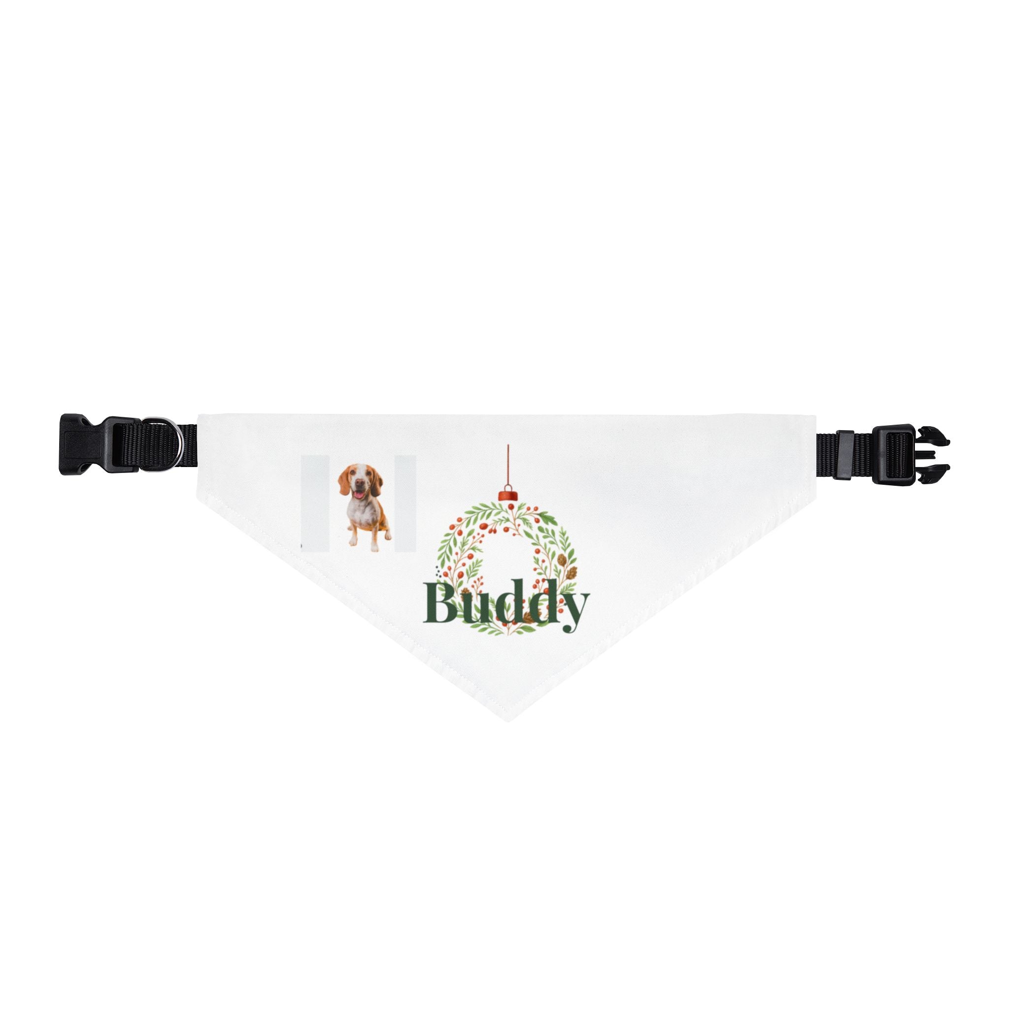 Personalized Pet Name Bandana – Custom Christmas Collar Accessory for Dogs or Cats